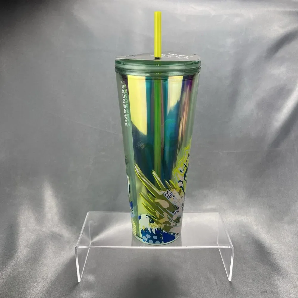 Starbucks Venti‎ 24oz Cold Cup Tumbler Iridescent Canna Lily Summer 2024 *READ